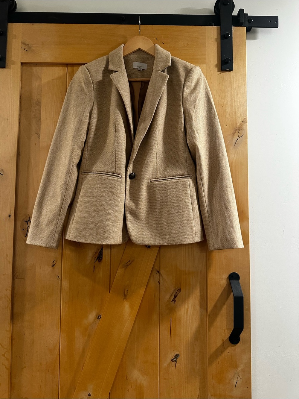 LOFT Women's Single-Button Tan Blazer